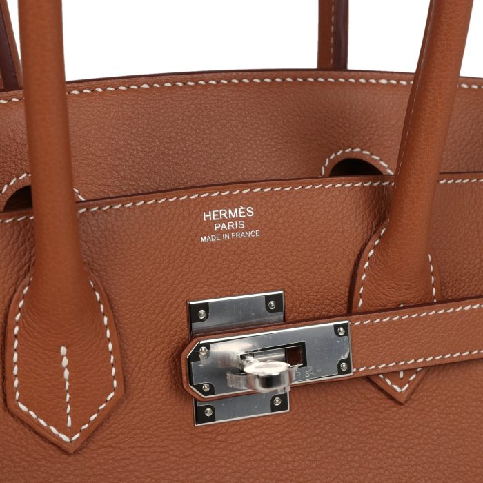 Handmade Bag HSB Light 29 Gold Evercolor Palladium Hardware：圖片 6