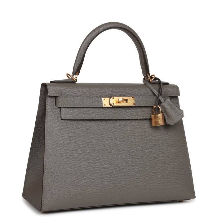 Handmade HKS 28 Gris Meyer Epsom Gold Hardware - 图片 2