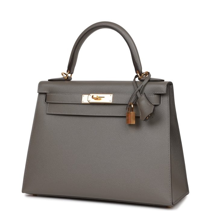 Handmade HKS 28 Gris Meyer Epsom Gold Hardware - 图片 5