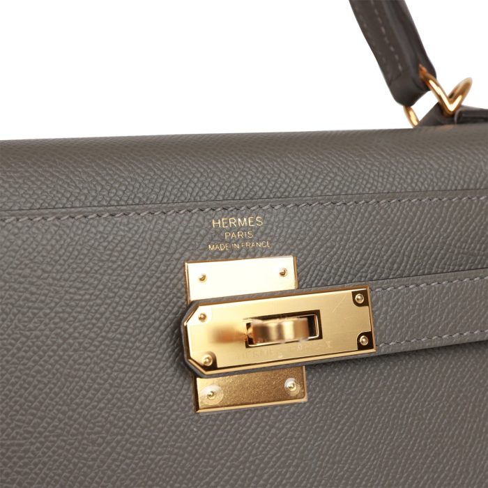 Handmade HKS 28 Gris Meyer Epsom Gold Hardware - 图片 7