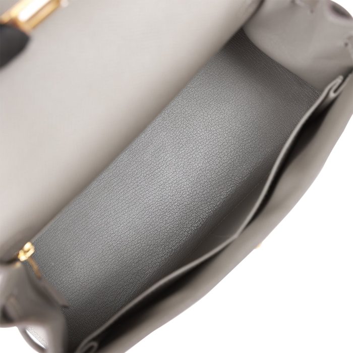 Handmade HKS 28 Gris Meyer Epsom Gold Hardware - 图片 8