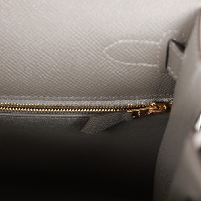 Handmade HKS 28 Gris Meyer Epsom Gold Hardware - 图片 9