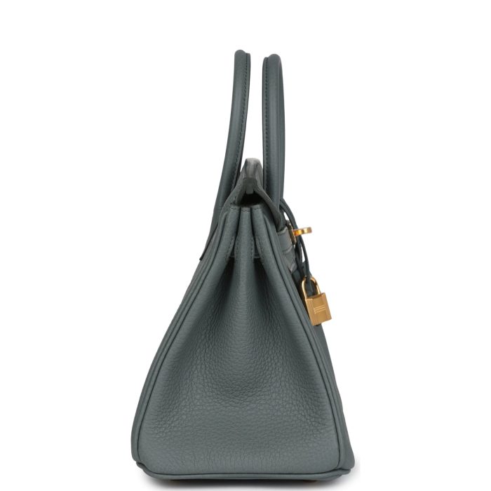 Handmade Bag HB 25 Vert Amande Togo Gold Hardware - 图片 3