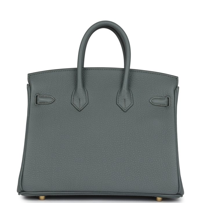 Handmade Bag HB 25 Vert Amande Togo Gold Hardware - 图片 4