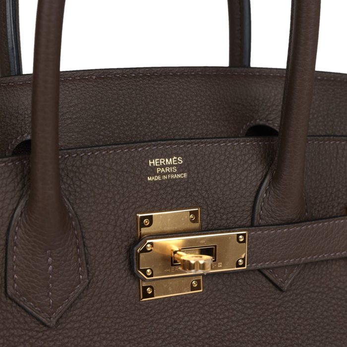 Handmade Bag HB 30 Ecorce Togo Gold Hardware - 图片 6