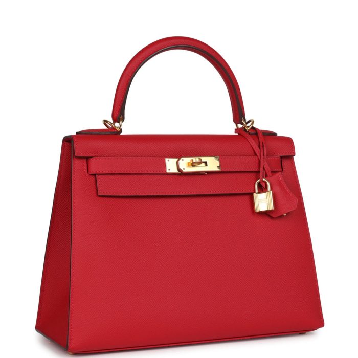 Handmade HKS 28 Rouge Casaque Epsom Gold Hardware：圖片 2