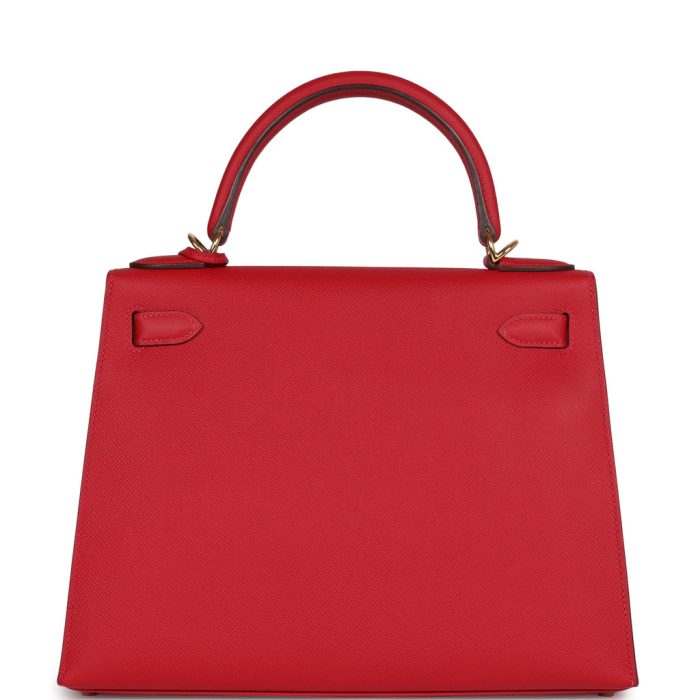 Handmade HKS 28 Rouge Casaque Epsom Gold Hardware：圖片 4