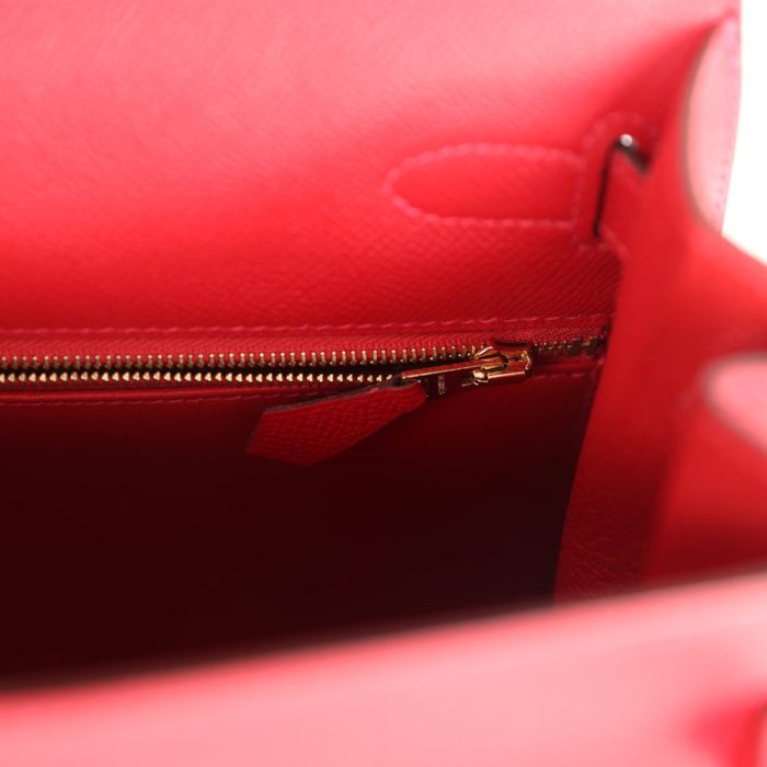 Handmade HKS 28 Rouge Casaque Epsom Gold Hardware：圖片 7
