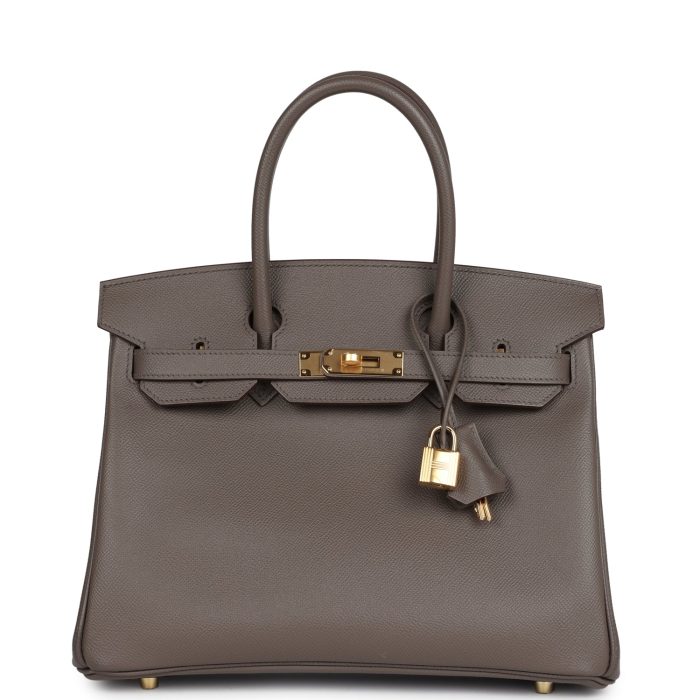 Handmade Bag HB 30 Etain Epsom Gold Hardware