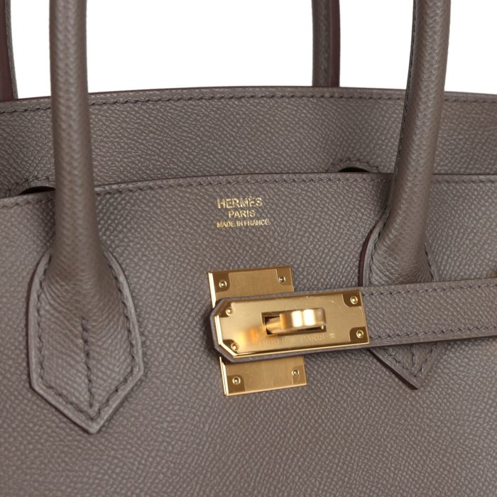 Handmade Bag HB 30 Etain Epsom Gold Hardware - 图片 6