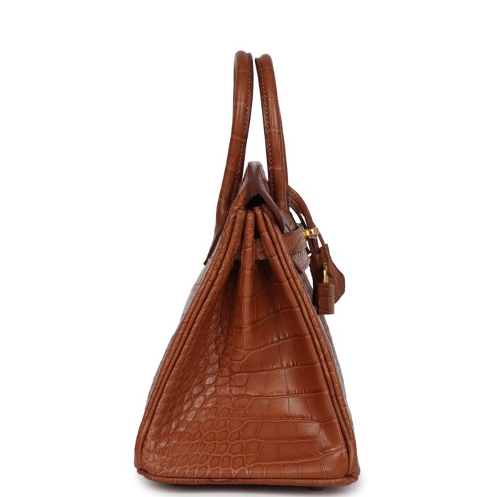 Handmade Bag HB 25 Gold Matte Alligator Gold Hardware - 图片 3