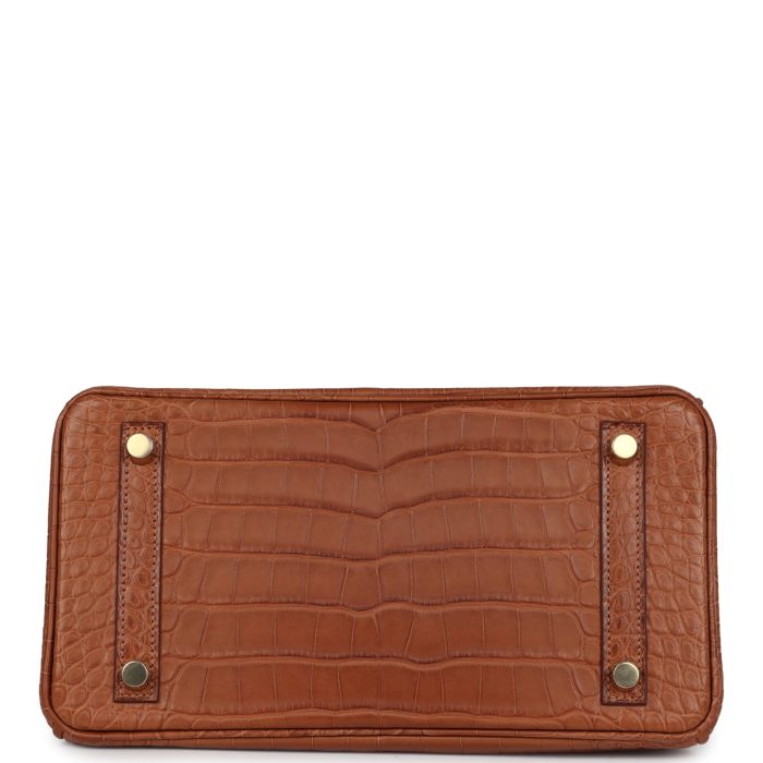 Handmade Bag HB 25 Gold Matte Alligator Gold Hardware - 图片 5
