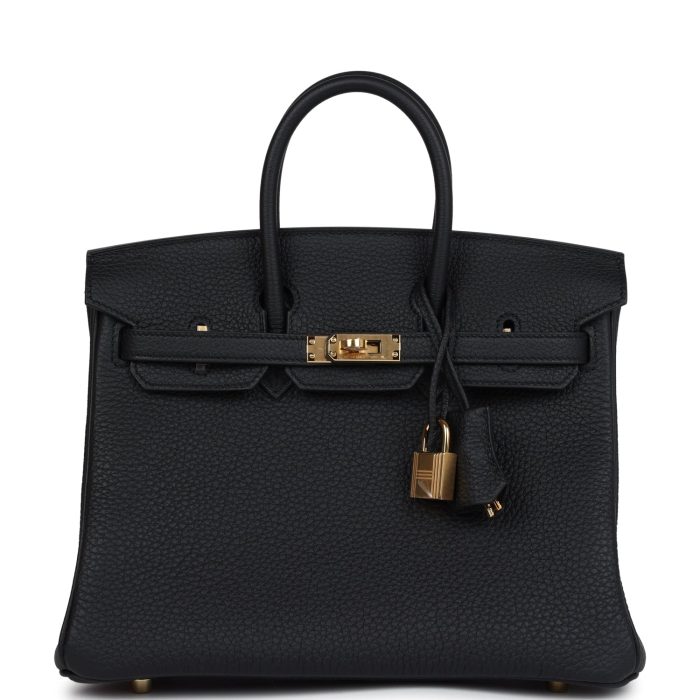 Handmade Bag HB 25 Black Togo Gold Hardware