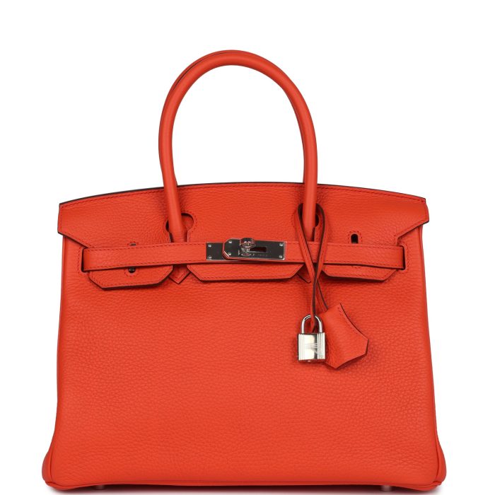 Handmade Bag HB 30 Rouge Pivoine Clemence Palladium Hardware