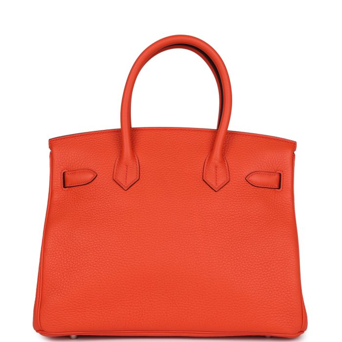 Handmade Bag HB 30 Rouge Pivoine Clemence Palladium Hardware - 图片 4