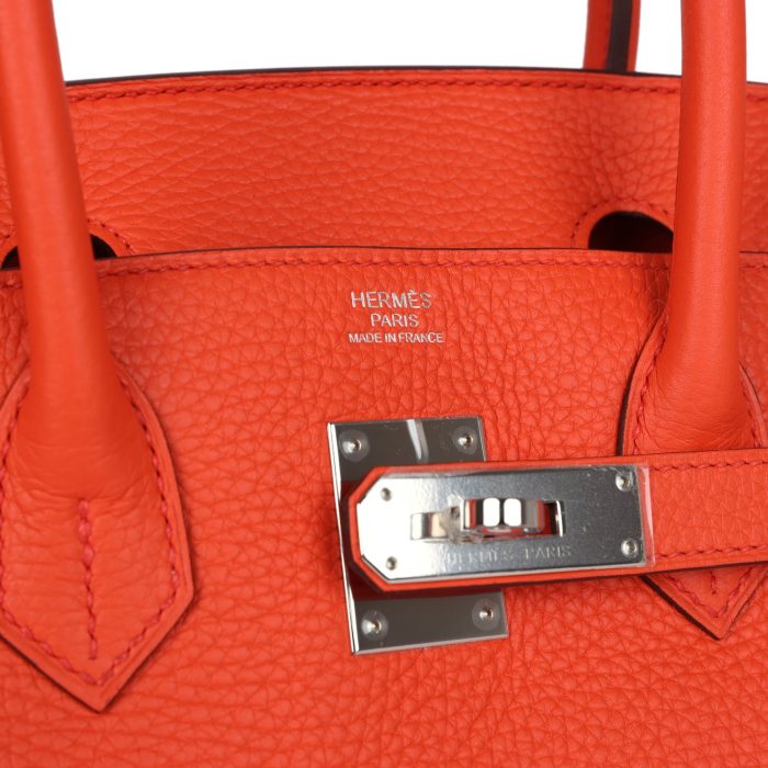 Handmade Bag HB 30 Rouge Pivoine Clemence Palladium Hardware - 图片 6