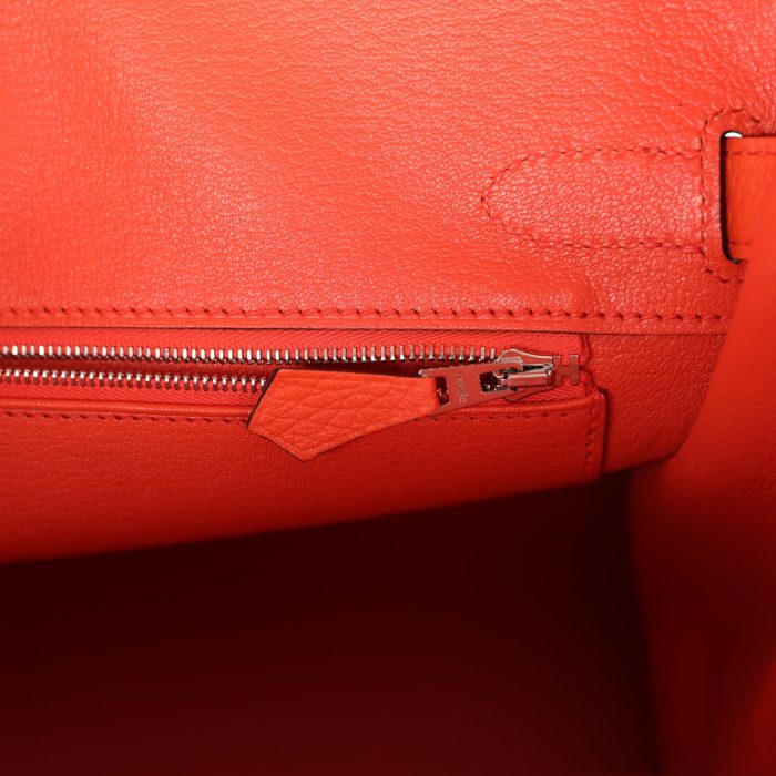 Handmade Bag HB 30 Rouge Pivoine Clemence Palladium Hardware - 图片 8