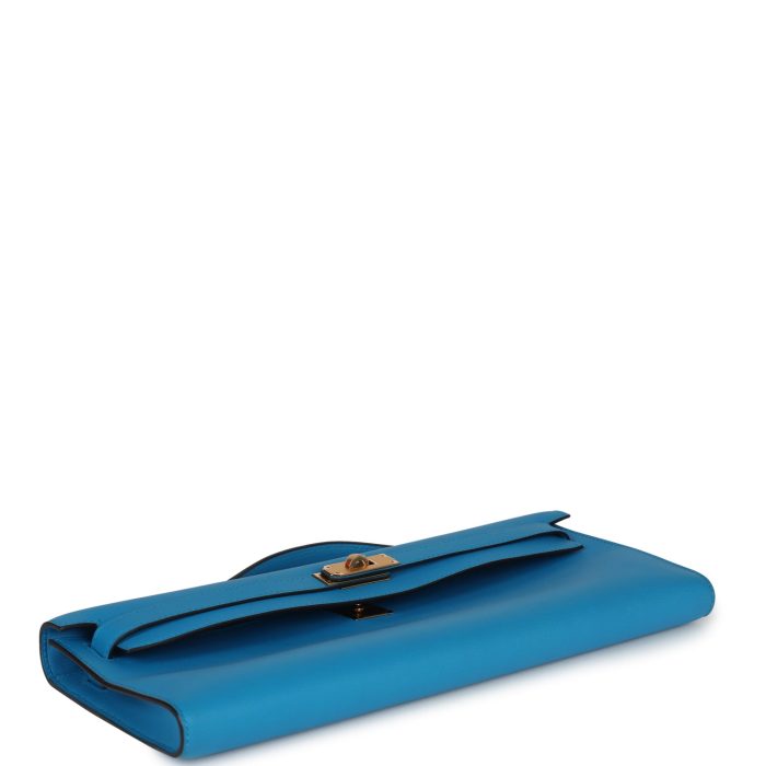Handmade Bag HKC Bleu Zanzibar Swift Gold Hardware - 图片 6