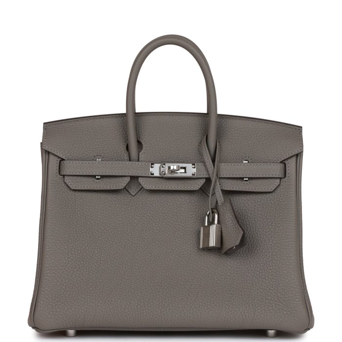 Handmade Bag HB 25 Gris Meyer Togo Palladium Hardware