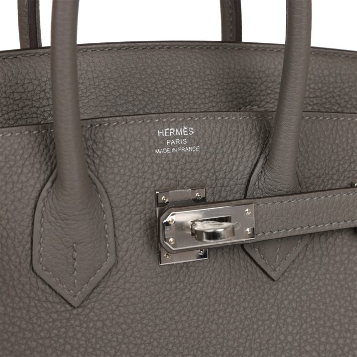 Handmade Bag HB 25 Gris Meyer Togo Palladium Hardware - 图片 3