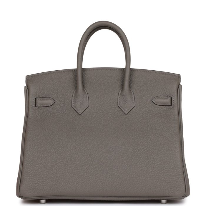 Handmade Bag HB 25 Gris Meyer Togo Palladium Hardware - 图片 4