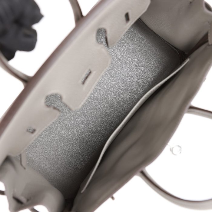 Handmade Bag HB 25 Gris Meyer Togo Palladium Hardware - 图片 7