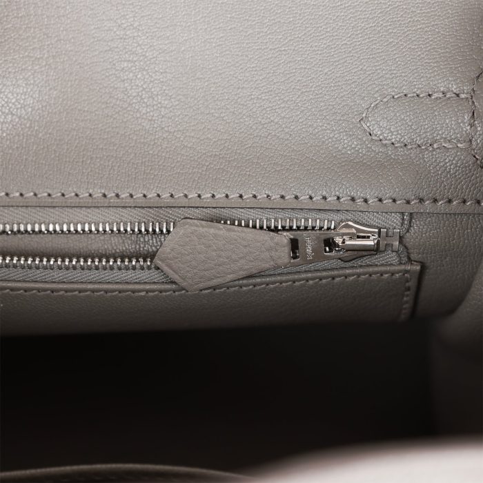 Handmade Bag HB 25 Gris Meyer Togo Palladium Hardware - 图片 9