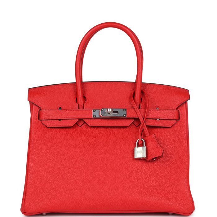 Handmade Bag HB 30 Rouge de Coeur Togo Palladium Hardware