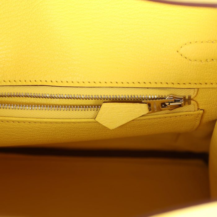 Handmade Bag HB 25 Jaune Citron Ostrich Palladium Hardware - 图片 8