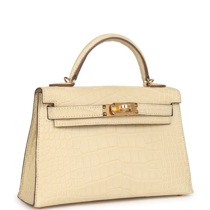 Handmade HKS 20 Vanille Matte Alligator Gold Hardware - 图片 2