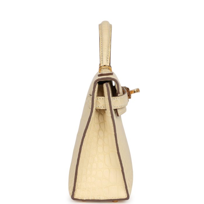 Handmade HKS 20 Vanille Matte Alligator Gold Hardware - 图片 3