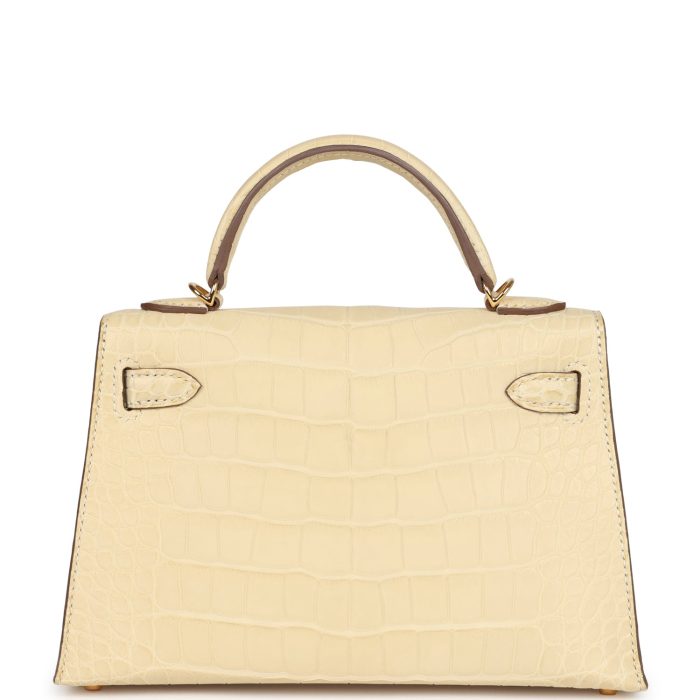 Handmade HKS 20 Vanille Matte Alligator Gold Hardware - 图片 4
