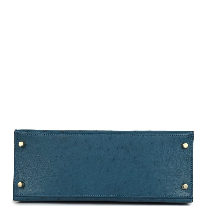 Handmade HKS 28 Cobalt Ostrich Gold Hardware - 图片 5