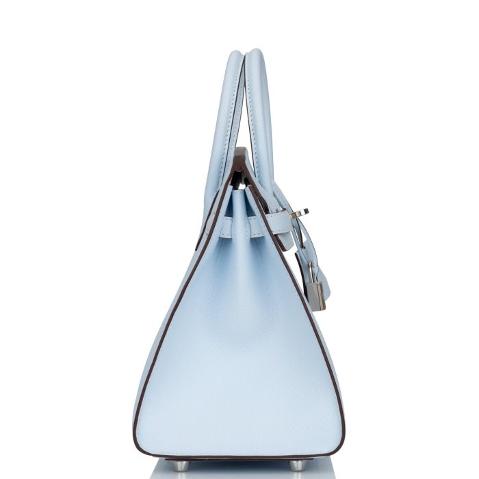 Handmade Bag HB Sellier 25 Bleu Brume Epsom Palladium Hardware - 图片 3