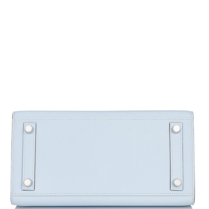 Handmade Bag HB Sellier 25 Bleu Brume Epsom Palladium Hardware - 图片 5