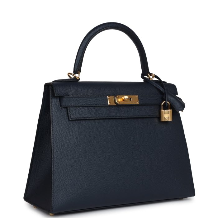 Handmade HKS 28 Bleu Indigo Epsom Gold Hardware - 图片 2