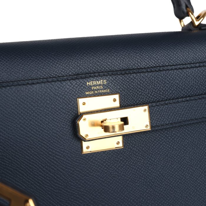 Handmade HKS 28 Bleu Indigo Epsom Gold Hardware - 图片 6