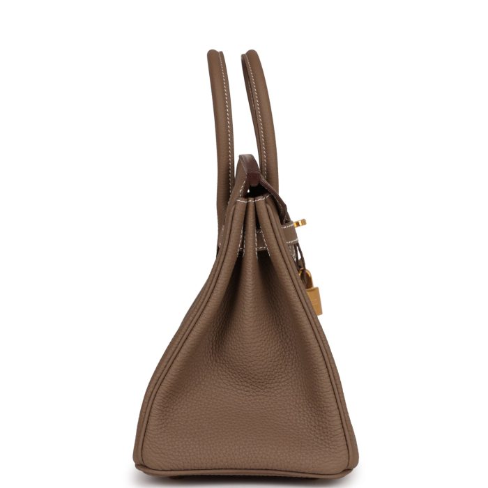 Handmade Bag HB 25 Etoupe Togo Gold Hardware - 图片 3