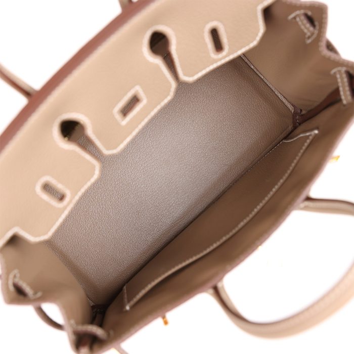 Handmade Bag HB 25 Etoupe Togo Gold Hardware - 图片 7