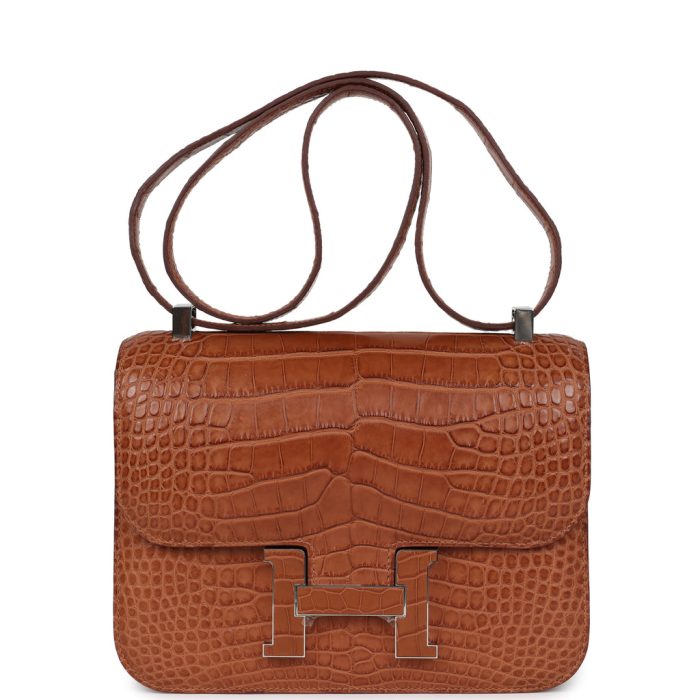 Handmade Bag HC 1-24 Gold Matte Alligator Marquette Palladium Hardware