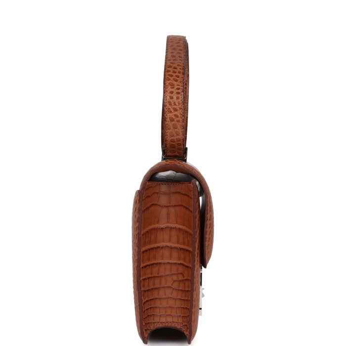 Handmade Bag HC 1-24 Gold Matte Alligator Marquette Palladium Hardware - 图片 3