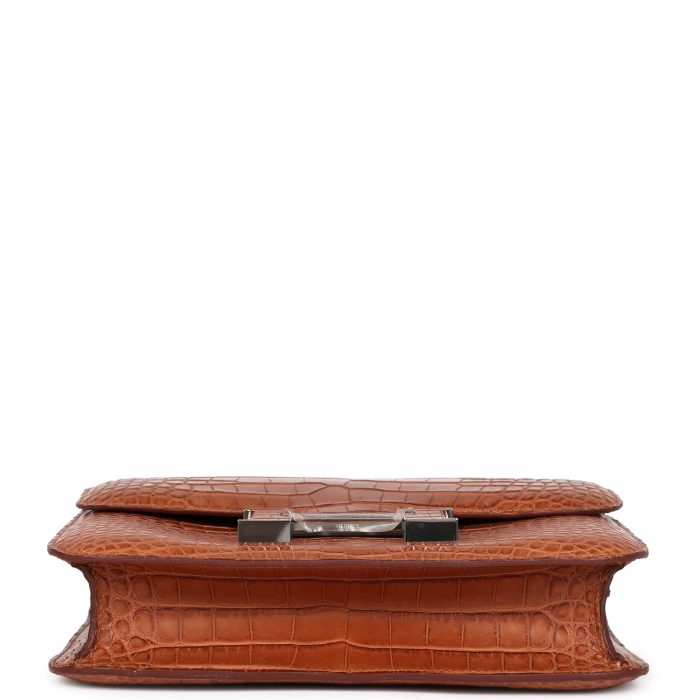 Handmade Bag HC 1-24 Gold Matte Alligator Marquette Palladium Hardware - 图片 5