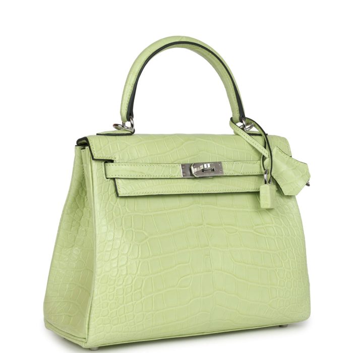 Handmade HKR 25 Jaune Bourgeon Matte Alligator Palladium Hardware - Image 2