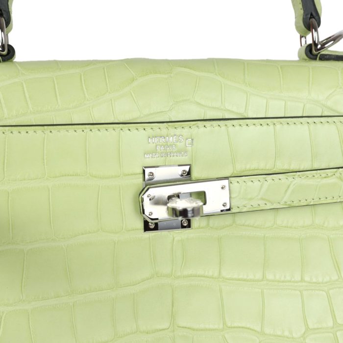 Handmade HKR 25 Jaune Bourgeon Matte Alligator Palladium Hardware - Image 6