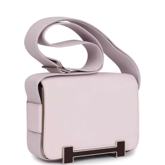Handmade Bag HG Mauve Pale and Rouge Sellier Chevre Palladium Hardware - 图片 2