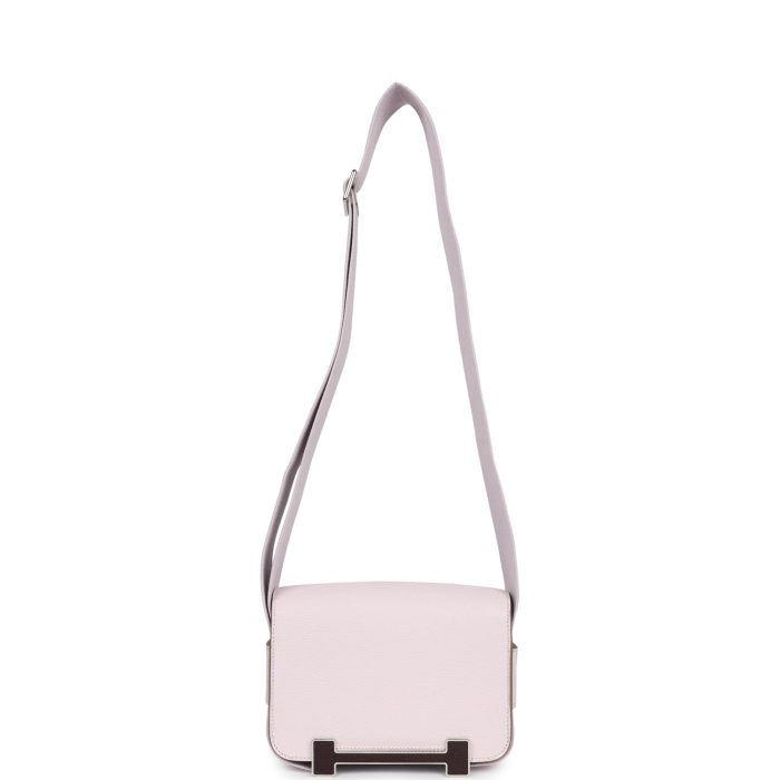 Handmade Bag HG Mauve Pale and Rouge Sellier Chevre Palladium Hardware - 图片 5