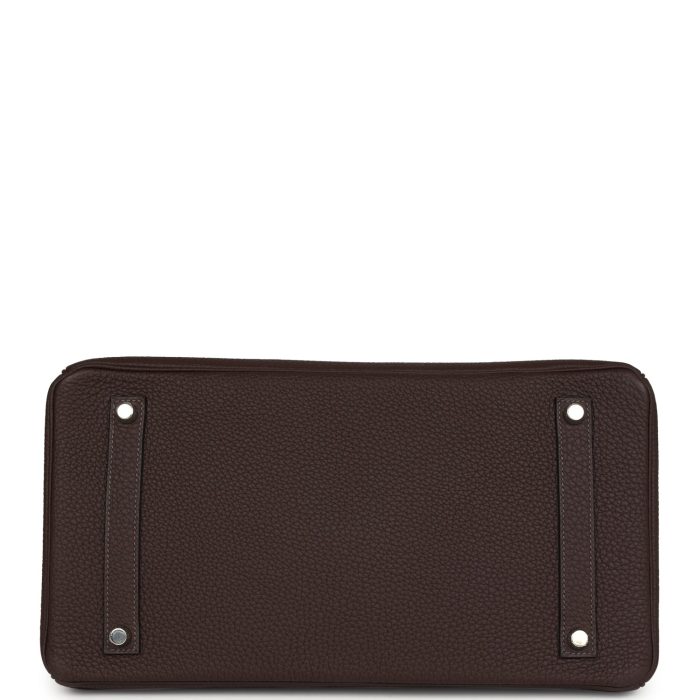 Handmade Bag HB 35 Chocolate Togo Palladium Hardware - 图片 5