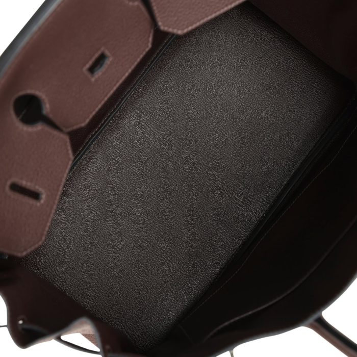 Handmade Bag HB 35 Chocolate Togo Palladium Hardware - 图片 7