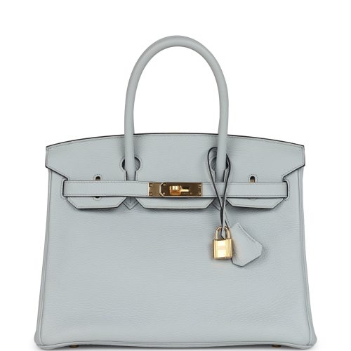 Handmade Bag HB 30 Bleu Pale Clemence Gold Hardware