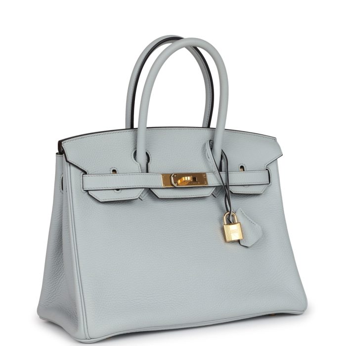 Handmade Bag HB 30 Bleu Pale Clemence Gold Hardware - 图片 2